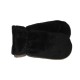 Black Plush Mittens